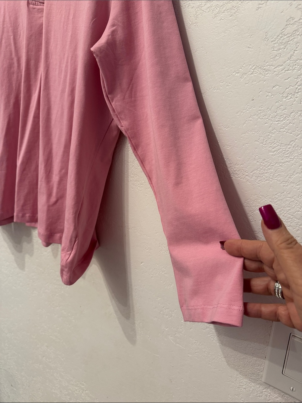 Appleseed's Pink Ruffle-Neck Long Sleeve Tee - Picture 14 of 15